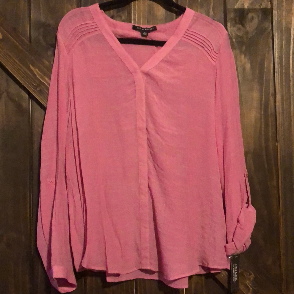 NWT - Zac & Rachel pink blouse